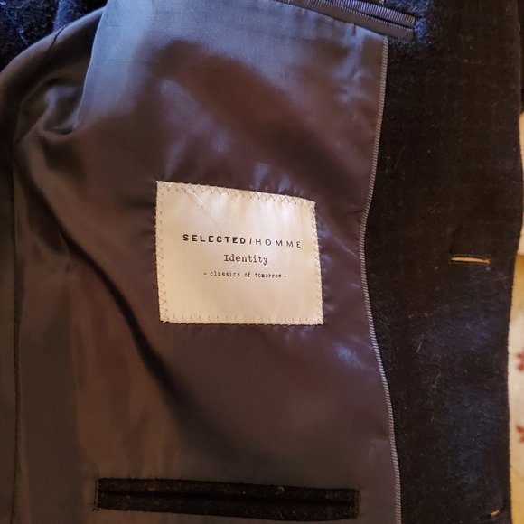 Men's Black Sport Coat Blazer Jacket by Selected / Homme Identity 41 - Picture 2 of 10